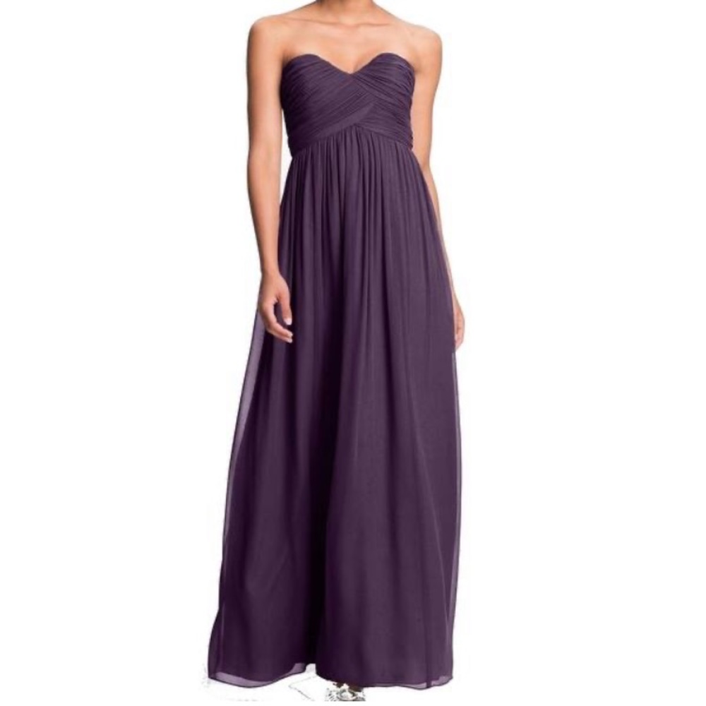 Donna Morgan Strapless Sweetheart Chiffon Gown